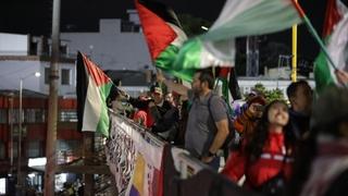 Podrška Palestini na fudbalskoj utakmici u Kolumbiji