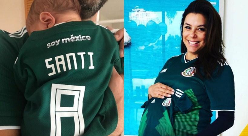 Spreman za Mundijal: Eva Longorija tek rođenom sinu obukla dres reprezentacije Meksika