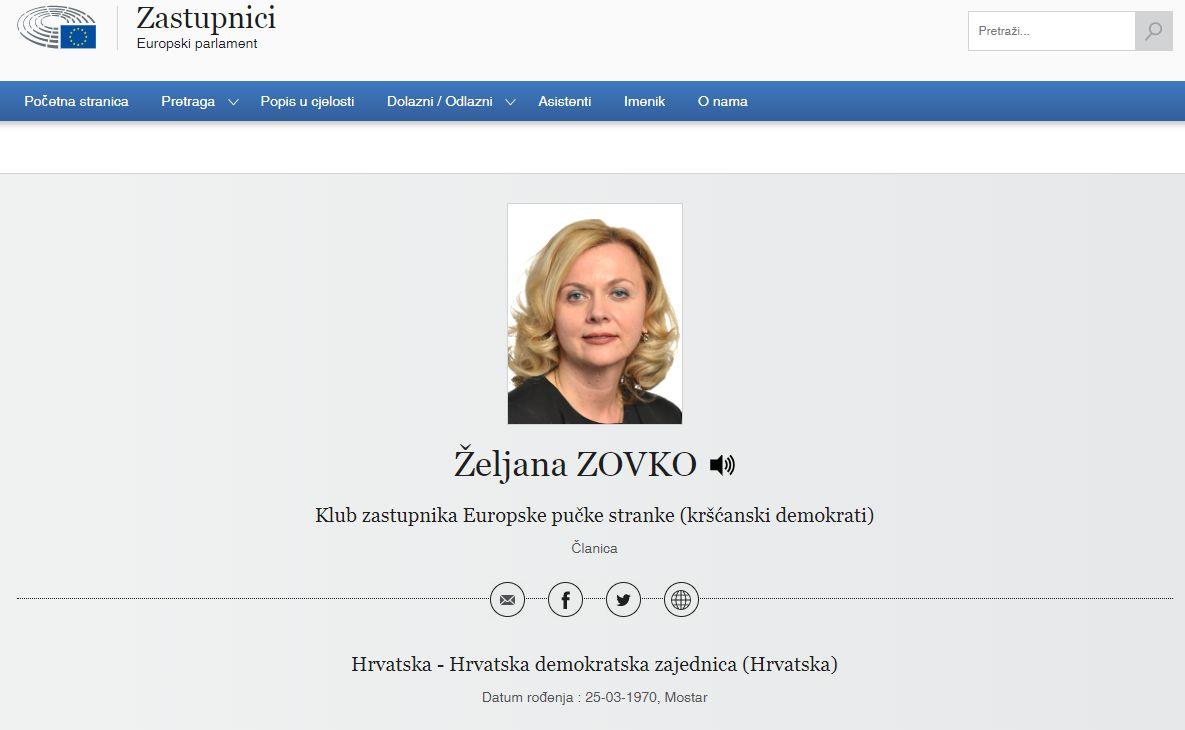 Svi podaci transparetno objavljeni na stranici Evropskog parlamenta - Avaz