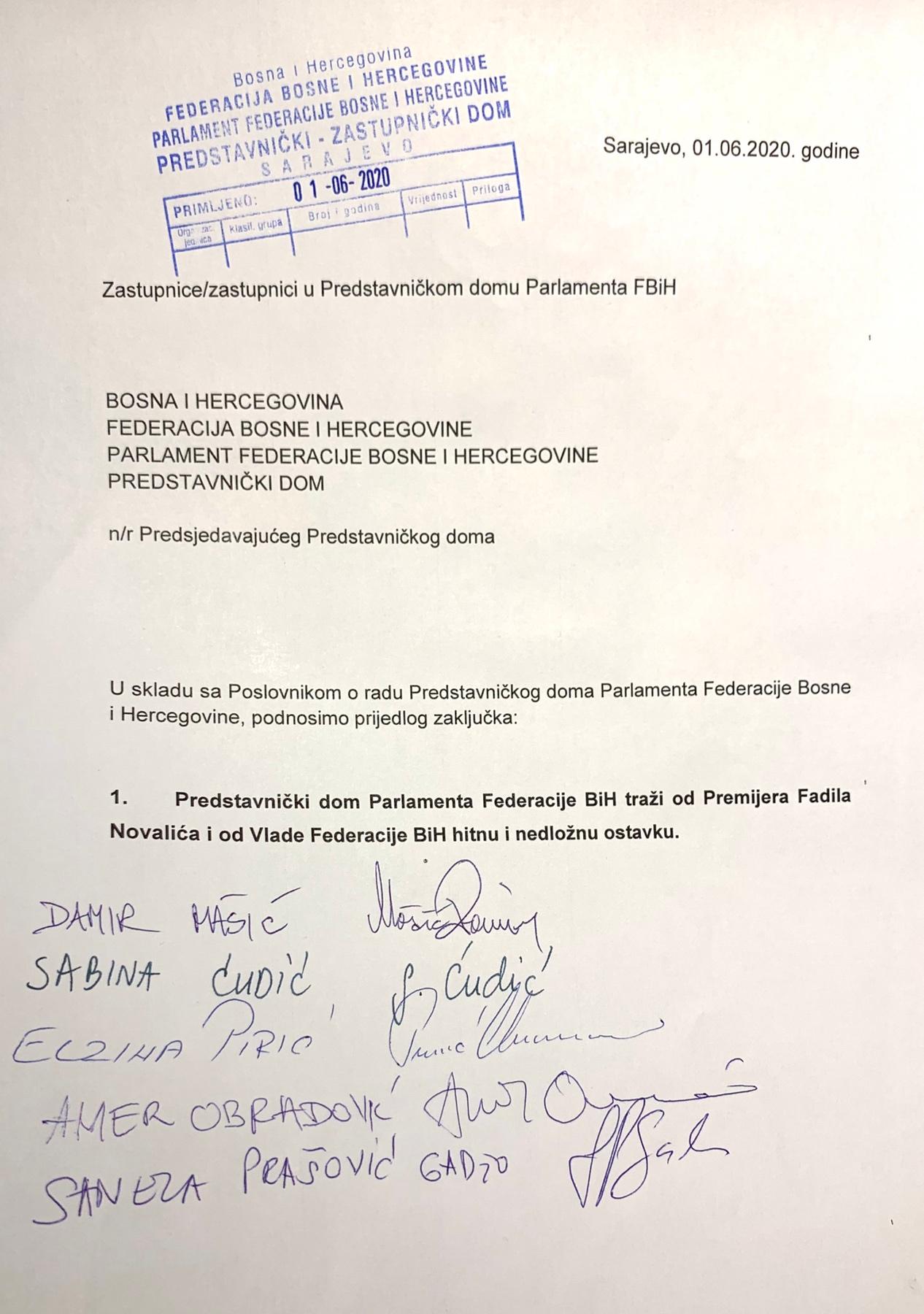 Traži se ostavka premijera Novalića i Vlade FBiH - Avaz