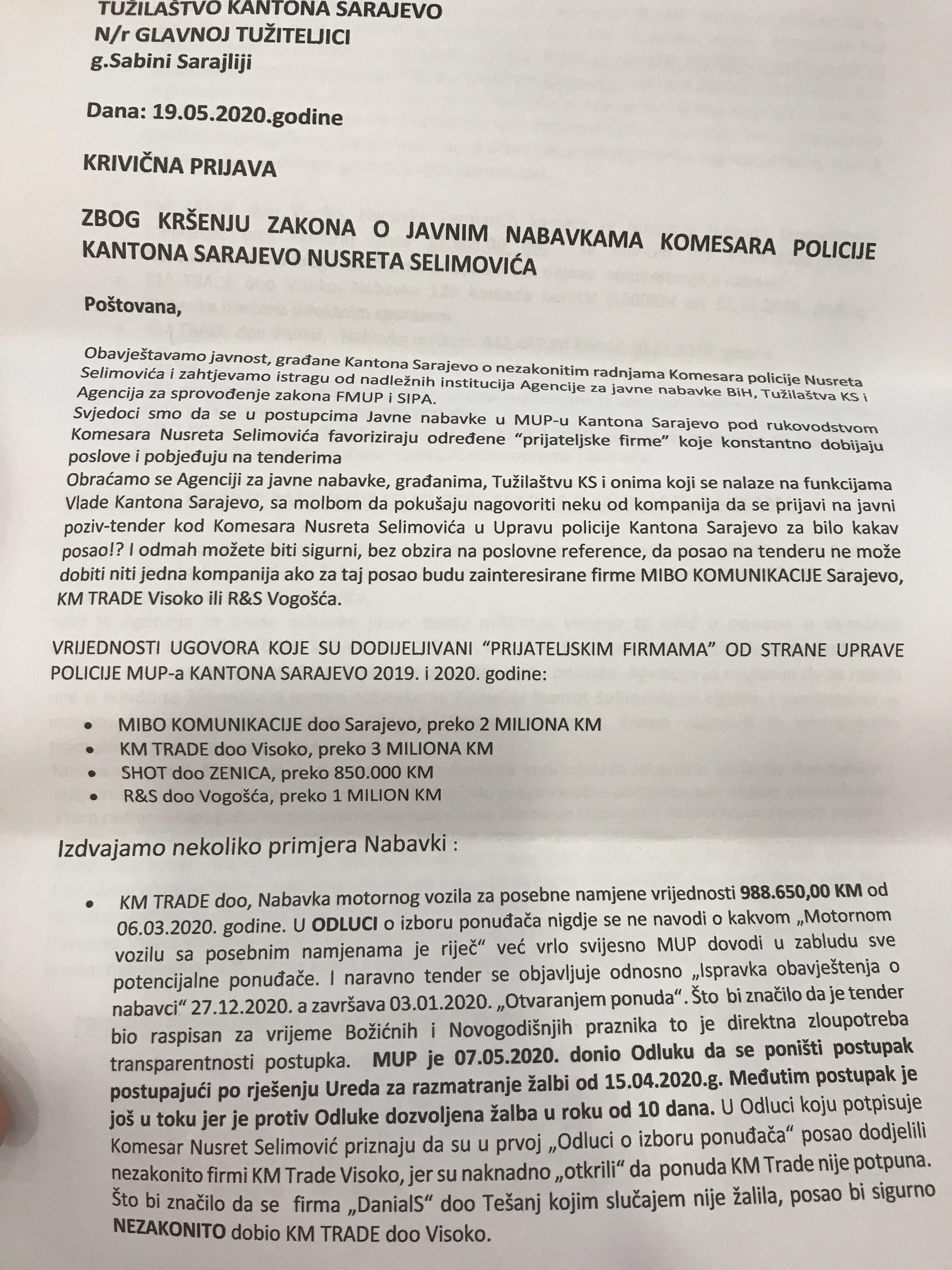 Podnesena prijava protiv Nusreta Selimovića - Avaz