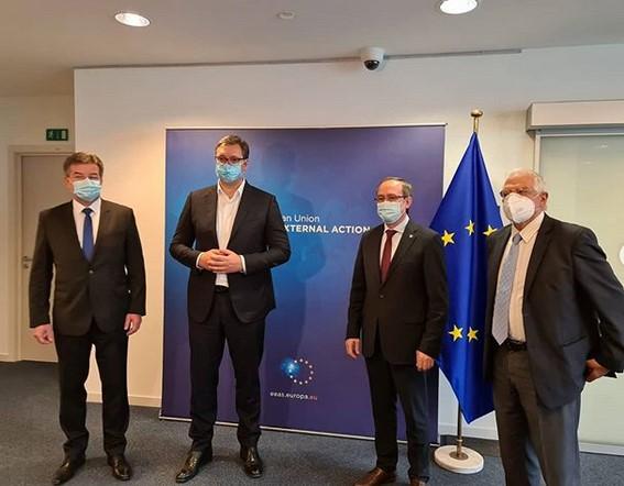Vučić i Hoti danas bili na sastanku u Briselu - Avaz