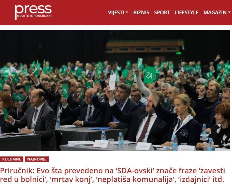 Sarajevski portal napravio duhoviti šifrarnik SDA