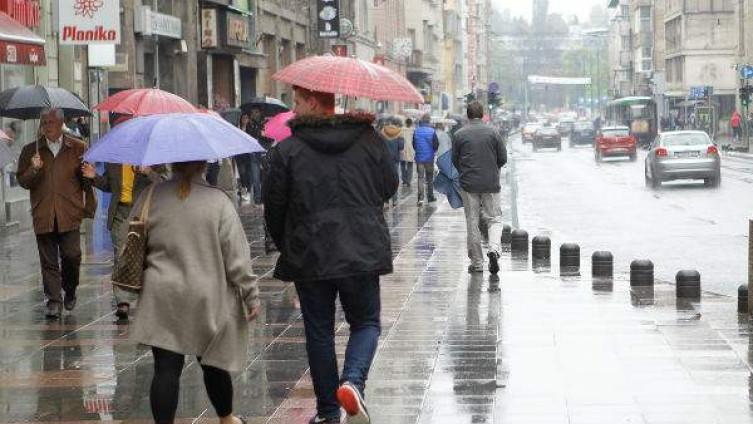 U Bosni i Hercegovini preteženo oblačno vrijeme, u većem dijelu Bosne kiša