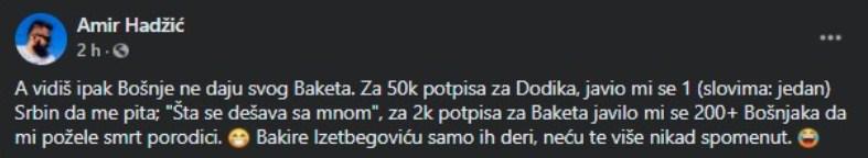 Amir Hadžić pokrenuo peticiju - Avaz