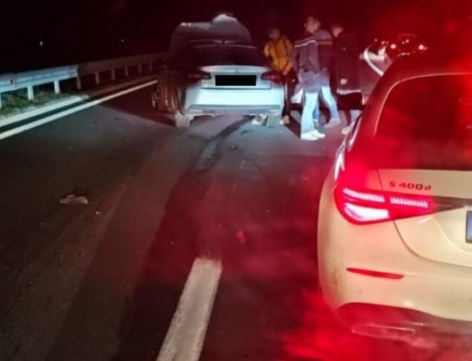 Nesreća na autoputu kada su vozači naletjeli na krdo divljih svinja - Avaz