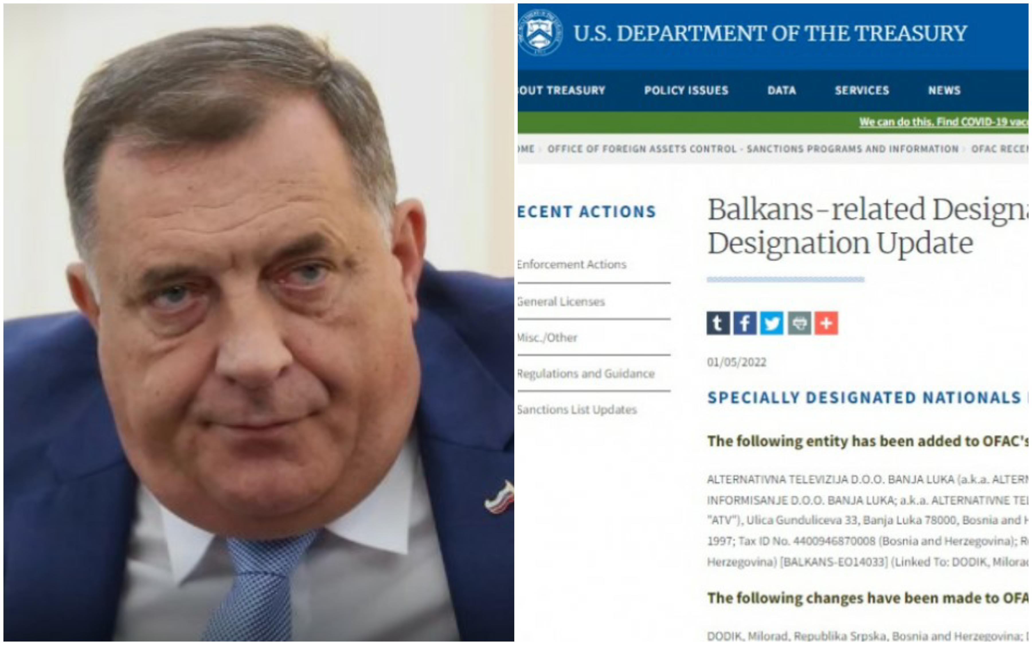 Zbog čega su SAD proširile sankcije Miloradu Dodiku