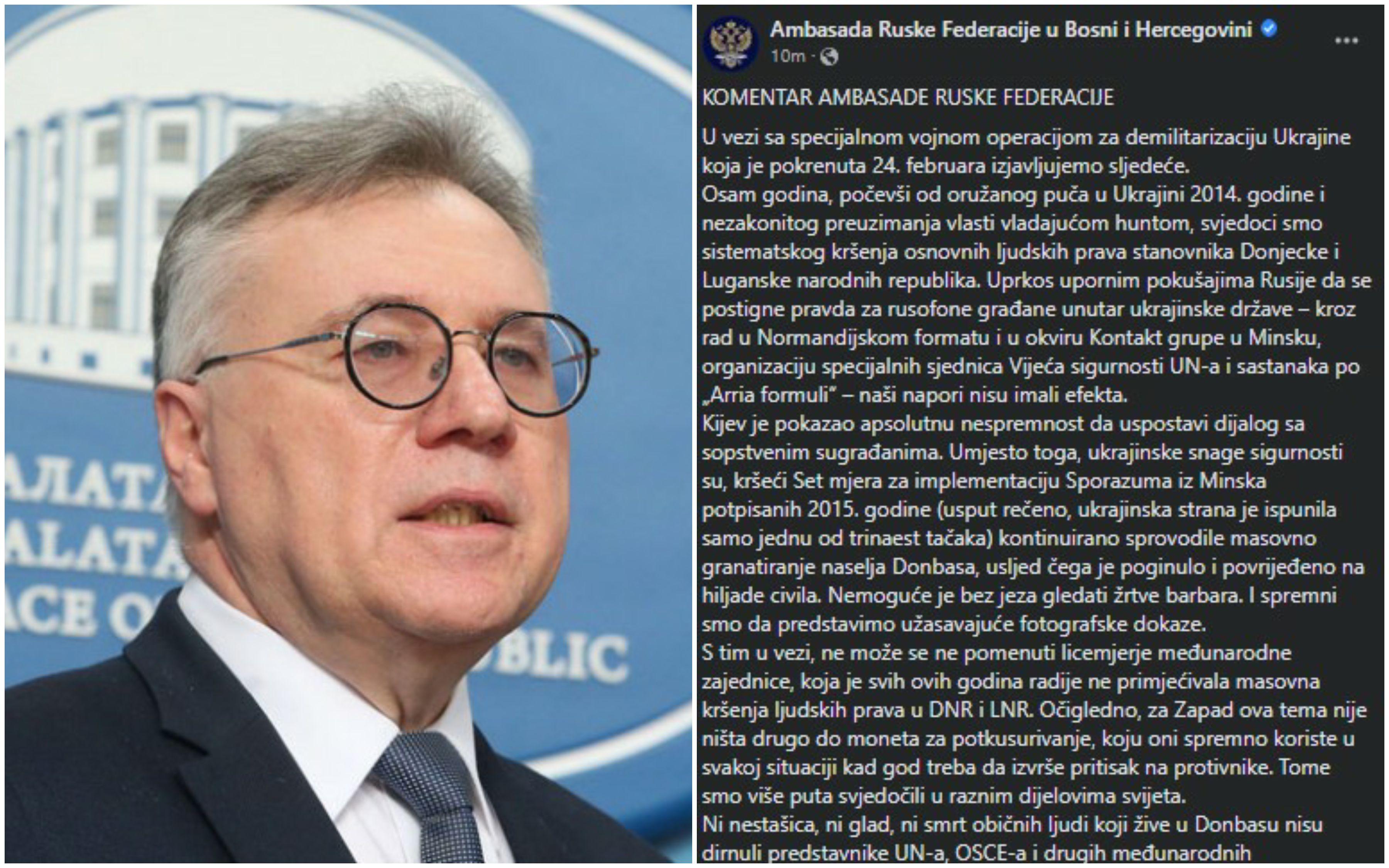 Oglasili se iz Ambasade Ruske Federacije u BiH povodom sukoba u Ukrajini - Avaz