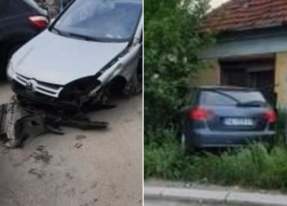 Teška nesreća u Srbiji: Vozač ispao iz auta, Audi se zakucao u kuću