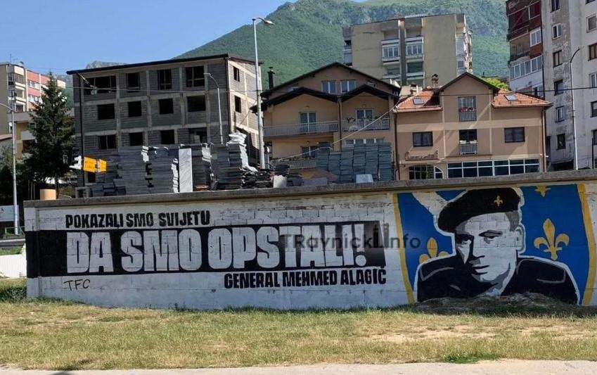 Mural rahmetli generalu Alagiću - Avaz