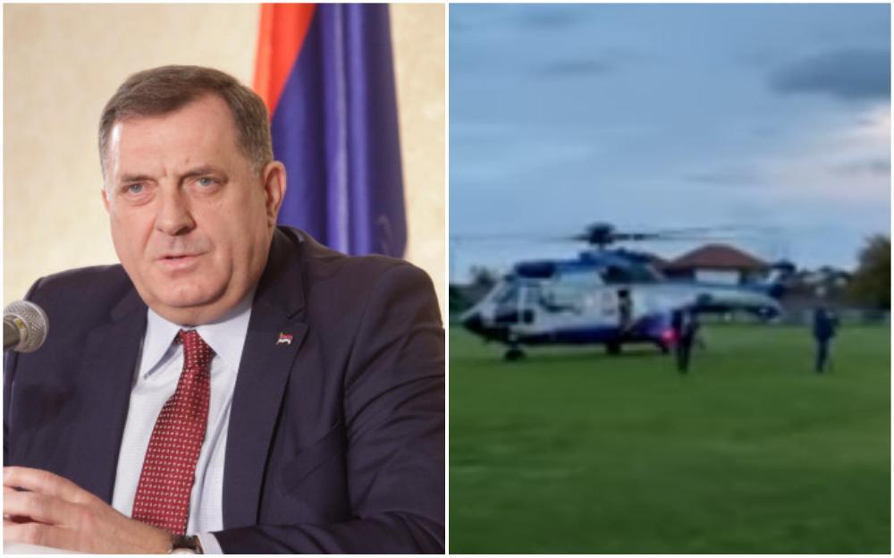 Video / Dodik za stranačke skupove koristi helikopter s obilježjima Srbije