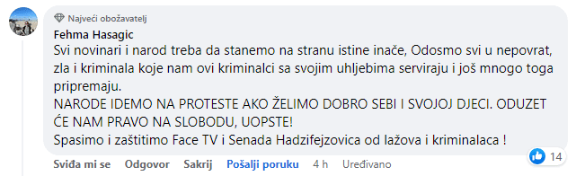 Komentar Fehme Hasagić - Avaz
