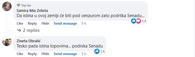 Brojni komentari podrške za Senada Hadžifejzovića - Avaz