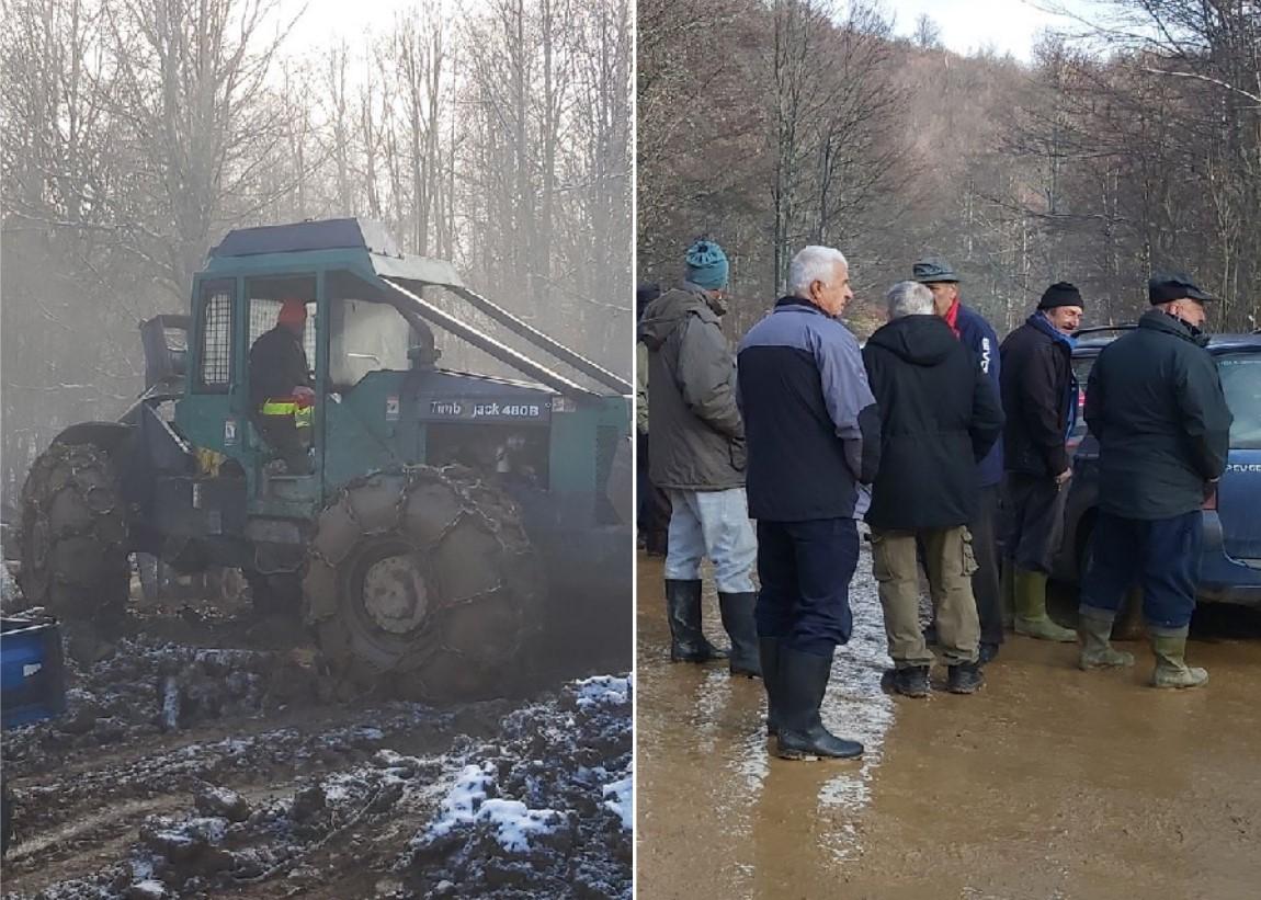 Stanovnici Orahovica privremeno blokirali put: Napravit ćemo potpunu blokadu i zaustaviti izvoz šume