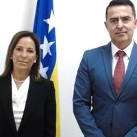 Kajganić and Santana discuss the rule of law and prosecution of war crimes cases