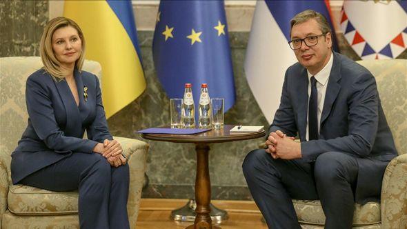 Vučić primio je prvu damu Ukrajine Olenu Zelensku - Avaz