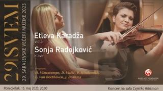 Večeras koncert Etleve Karadža i Sonje Radojković