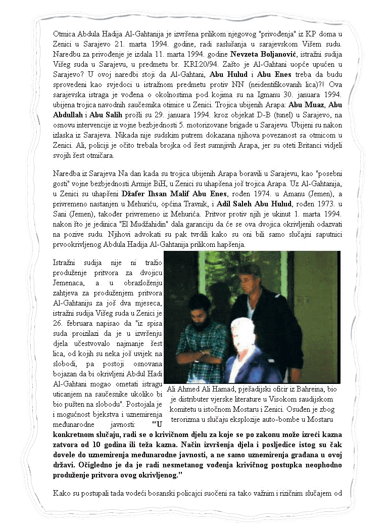 Faksimil drugog dijela teksta iz “Dana” objavljenog 8. marta 2002. godine - Avaz