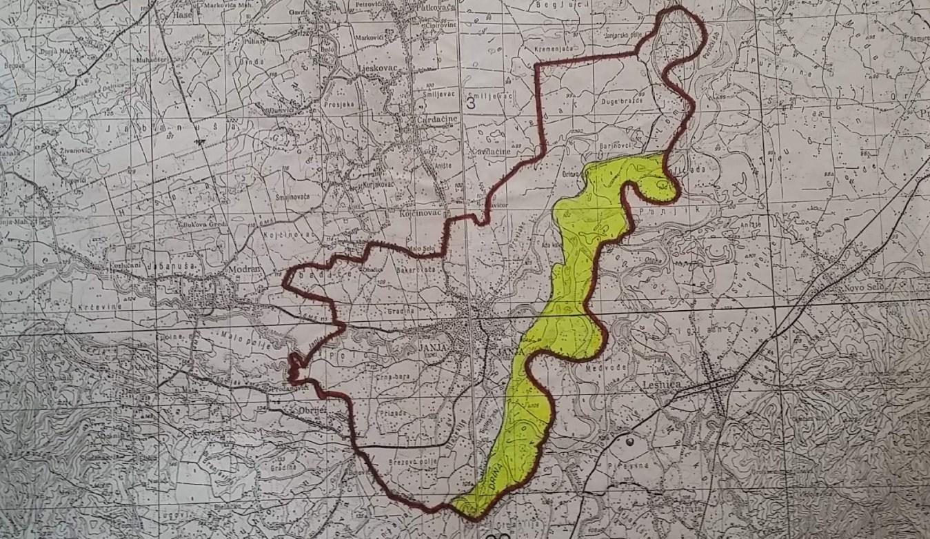 Katastarska čestica Janja: Žuta boja označava 450 hektara zemlje Bošnjaka koja je ostala u Srbiji - Avaz
