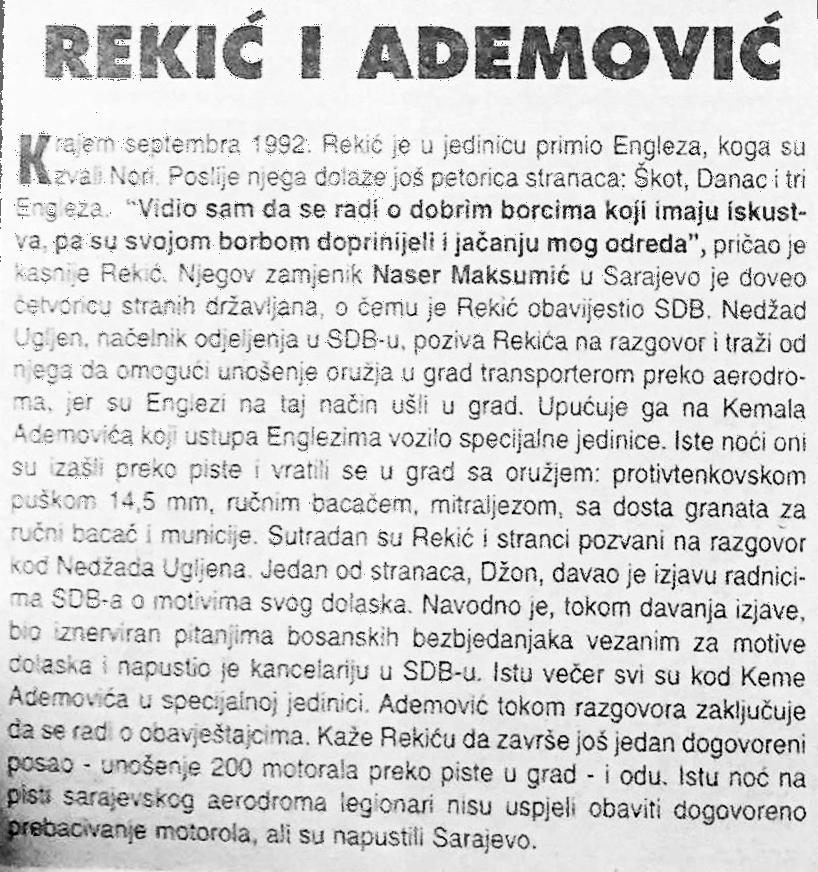 Iz “Slobodne Bosne” od 17. oktobra 1998. - Avaz