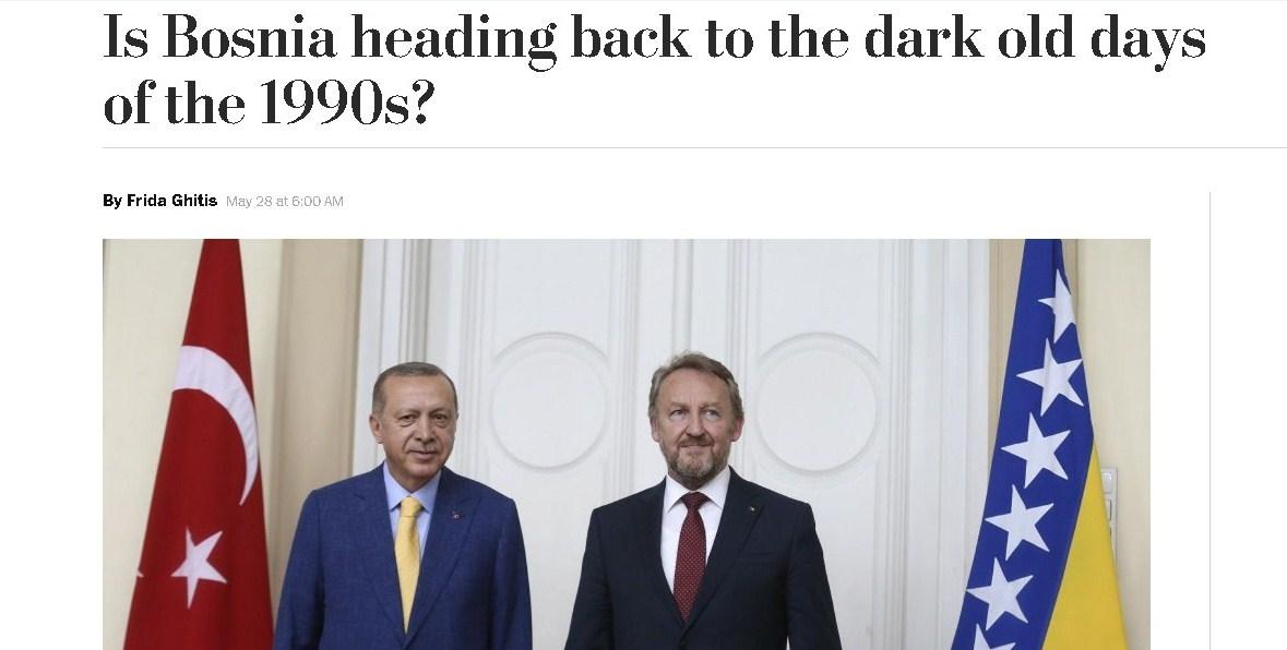 ''The Washington Post'' oštro kritizirao Izetbegovića i Dodika: "Vraća li se Bosna u tamne dane devedesetih"