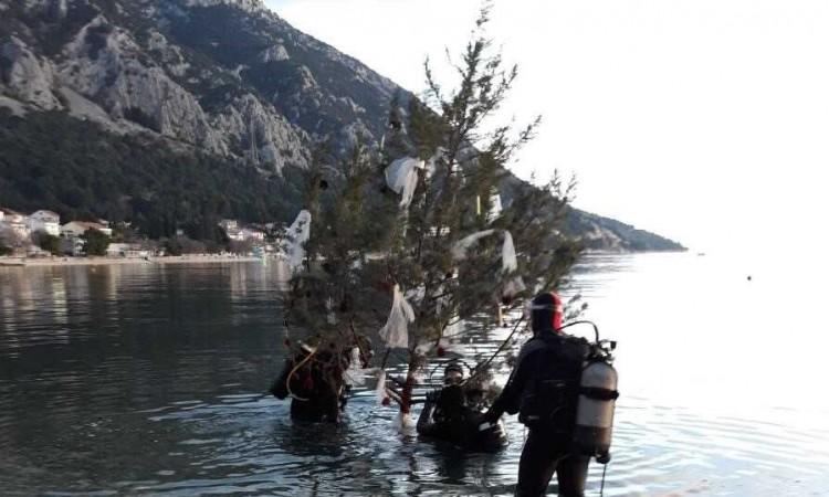 Hercegovački ronioci pod more postavili božićno drvce