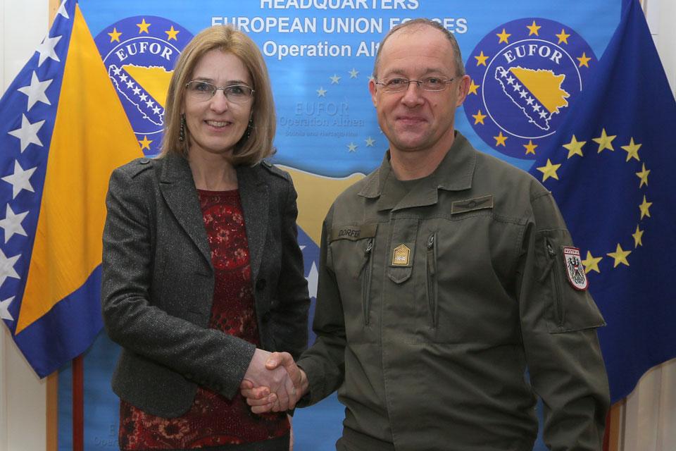 Nova ambasadorica Austrije u BiH posjetila EUFOR