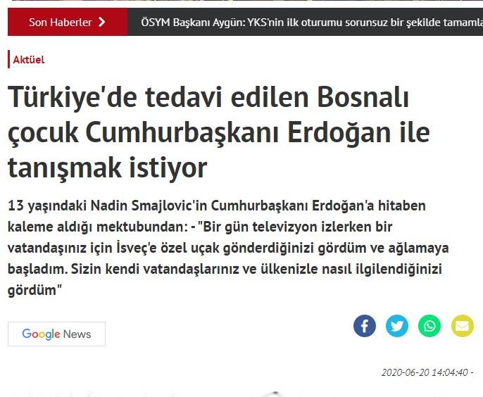Turski mediji pisali o Nadin - Avaz