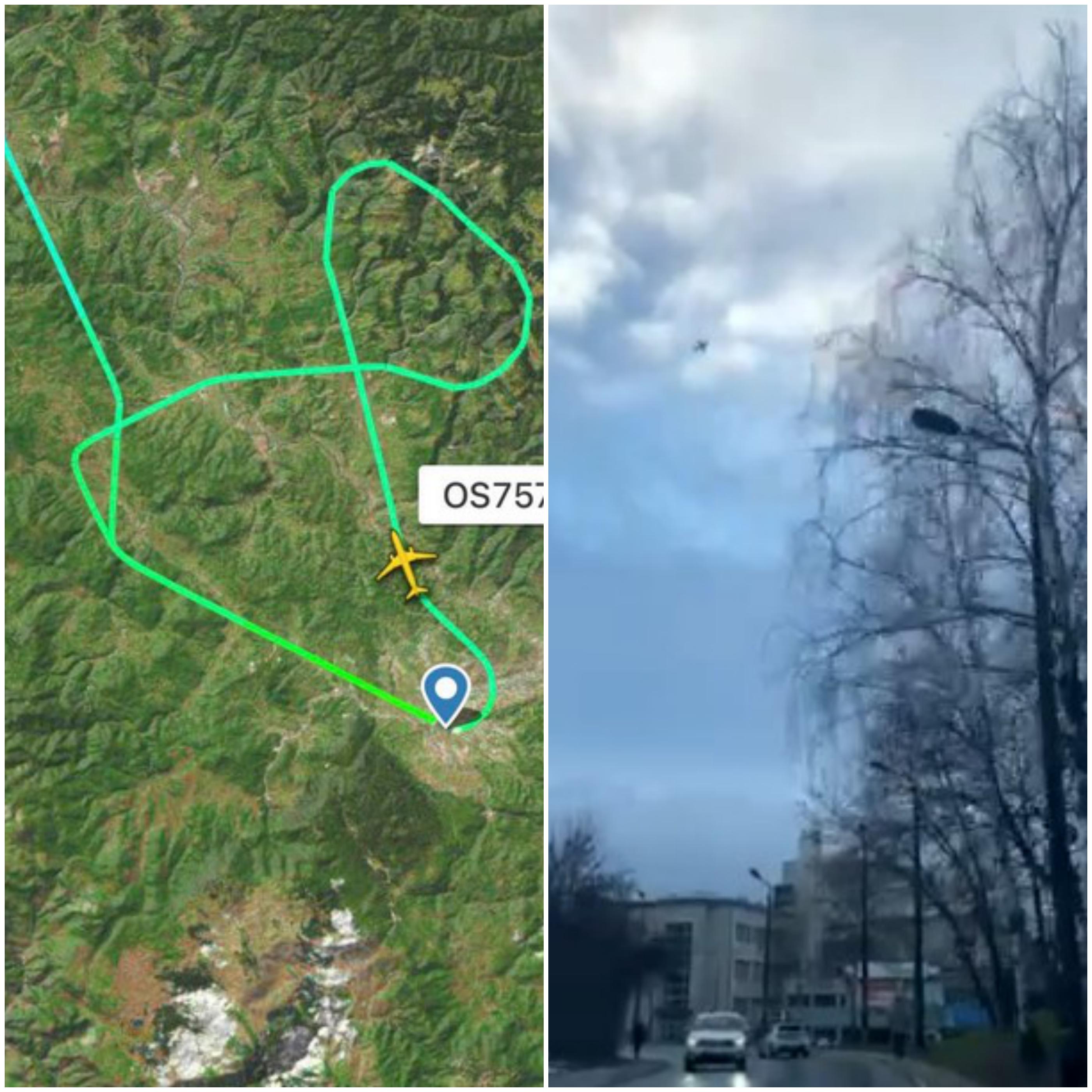 Pogledajte današnje kruženje aviona iznad Sarajeva zbog jakog vjetra