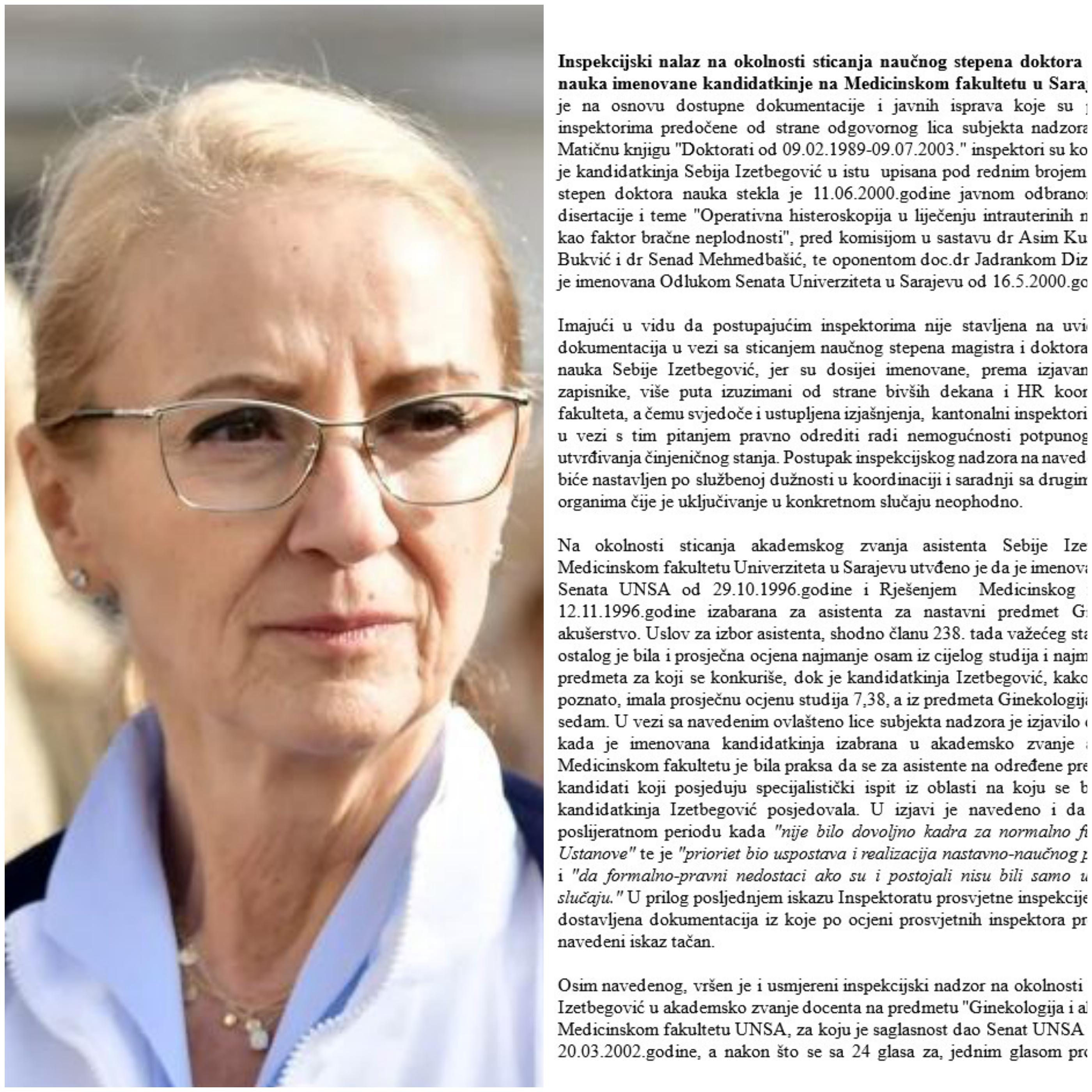 Inspekcija okončala provjeru: Sebija Izetbegović kao dokaz školovanja u Zagrebu ima samo kopiju indeksa