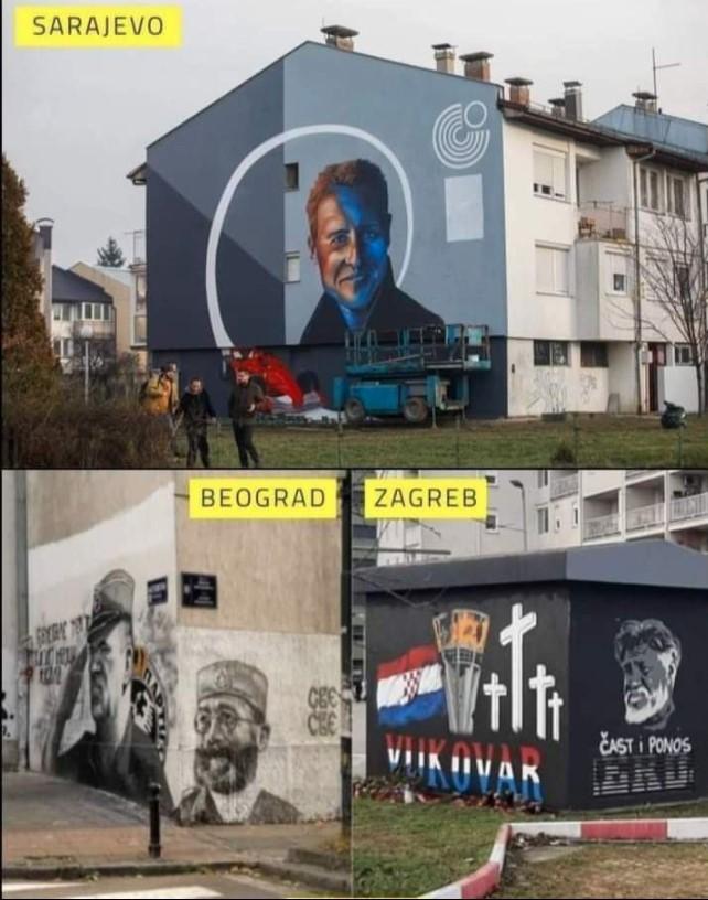 Murali u Sarajevu, Beogradu i Zagrebu - Avaz