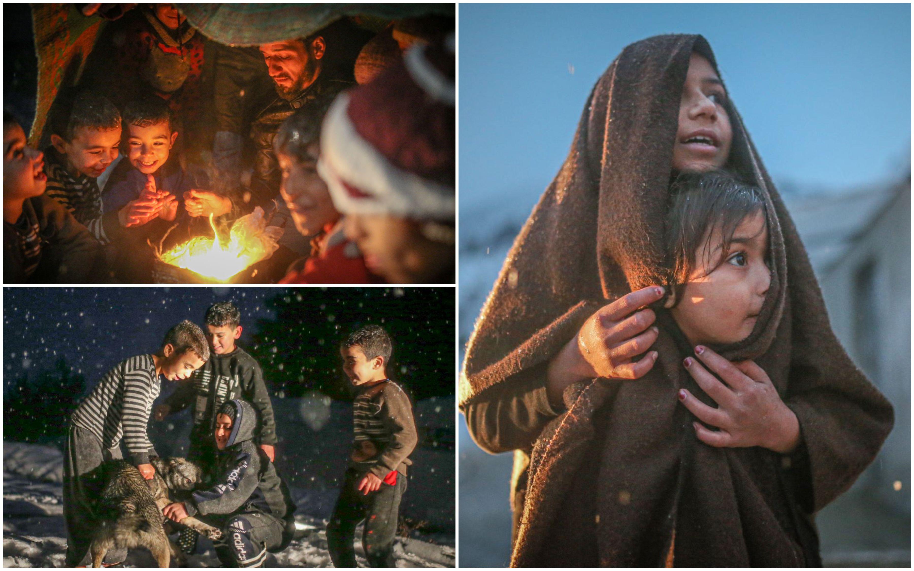Tužne fotografije iz kampova u Idlibu: Civili spaljuju odjeću da bi se ugrijali