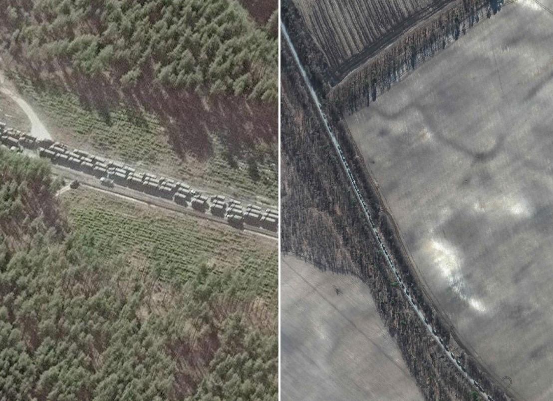 Čak 27 kilometara dug konvoj ruskih tenkova i drugih vojnih vozila ide prema Kijevu