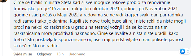 Komentar građana na Štetinu objavu - Avaz