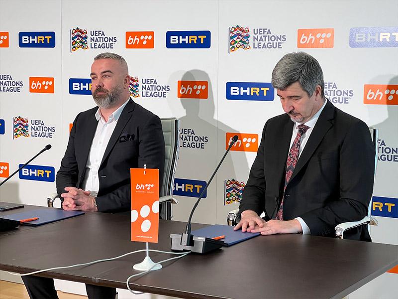 Memorandum o saradnji su potpisali Sedin Kahriman, generalni direktor BH Telecoma i Belmin Karamehmedović, generalni direktor Radiotelevizije Bosne i Hercegovine - Avaz