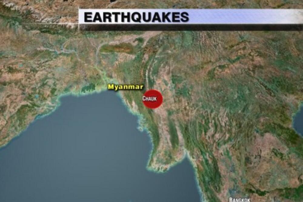 Zemljotres jačine 5,8 Rihtera pogodio Mjanmar