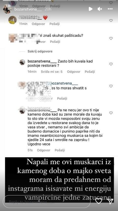 Objava Božane Vujinović - Avaz