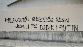 Osvanuli grafiti u Splitu: "Milanoviću, dođi u Split ako smiješ, ruska prostitutko"