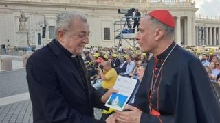 Mons. prof. dr. Franjo Topić u Vatikanu na prvom susretu o Ljudskom bratstvu