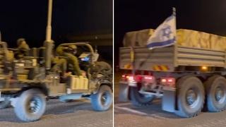 Izraelski konvoj vojnika i topništva ide prema sjeveroistočnom dijelu granice s Gazom