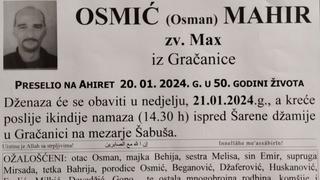 Tuga u porodici i među prijateljima: Jutros, nakon teške bolesti, preminuo Mahir Osmić, borac 212. brigade