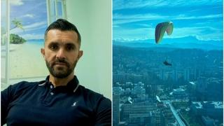 Video / Adnan Pezo je zaljubljenik u ekstremne sportove: Panoramski let od Trebevića do "Avaz Twist Towera"