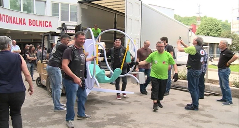 Veliki humanitarni konvoj njemačkog udruženja "Bajker Brumi Hilfe" stigao i u Goražde