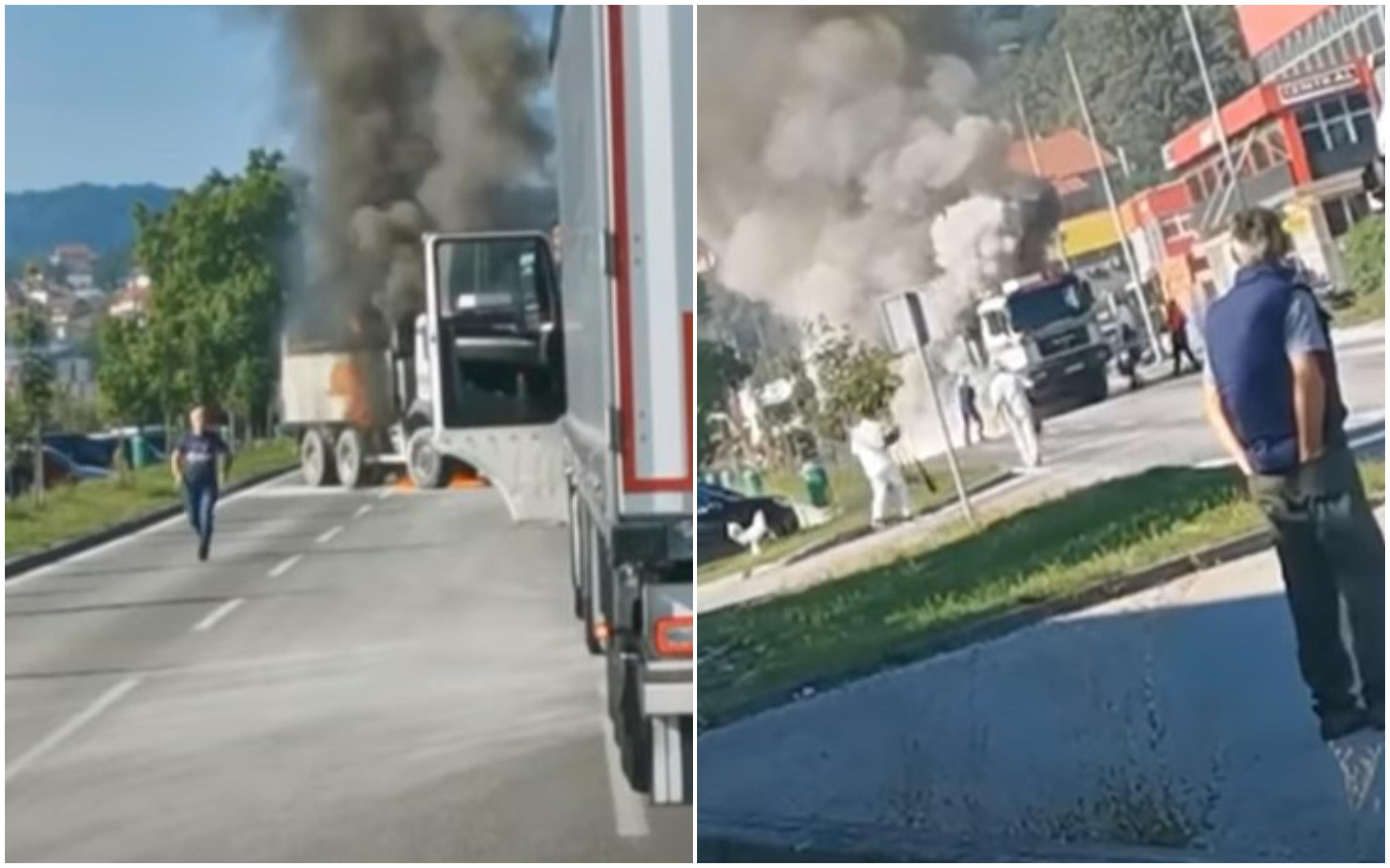 S lica mjesta: Vatra guta kamion u Tešnju