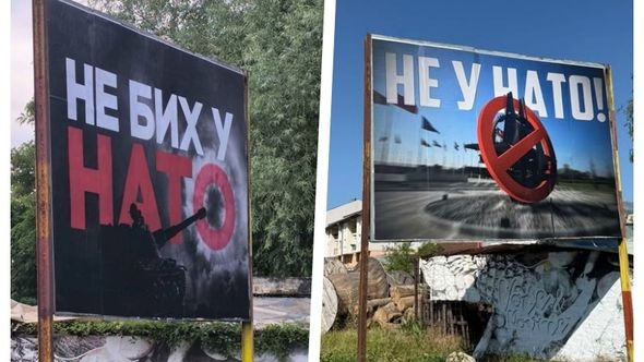 U Istočnom Sarajevu ponovo postavljeni bilbordi i leci s porukom "Ne BiH u NATO"