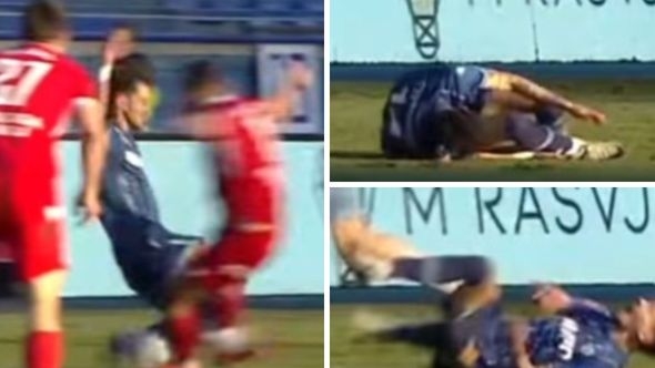 Video / Pogledajte trenutak povrede Cvetanoskog: Mandić prošao bez kartona 