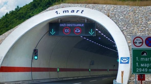 Nesreća u tunelu 1. mart, povrijeđena jedna osoba