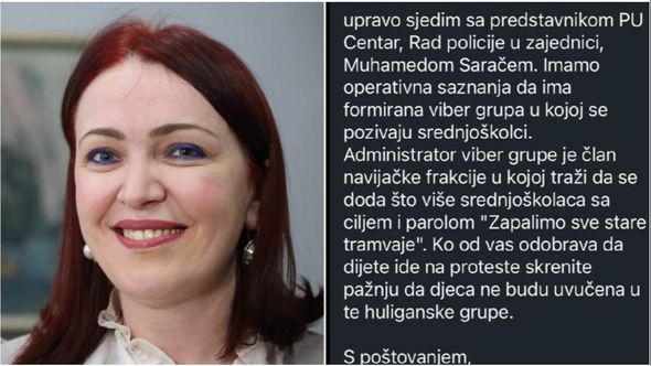 Vijeće roditelja Prve gimnazije stalo uz direktoricu koja je jučer lagala da će huligani na protestima paliti stare tramvaje