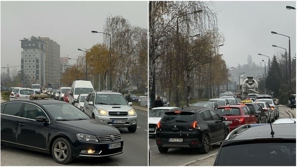Video / Kilometarske kolone zbog saobraćajne nesreće na kružnom toku u naselju Velešići