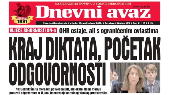U današnjem "Dnevnom avazu" čitajte: Kraj diktata, početak odgovornosti